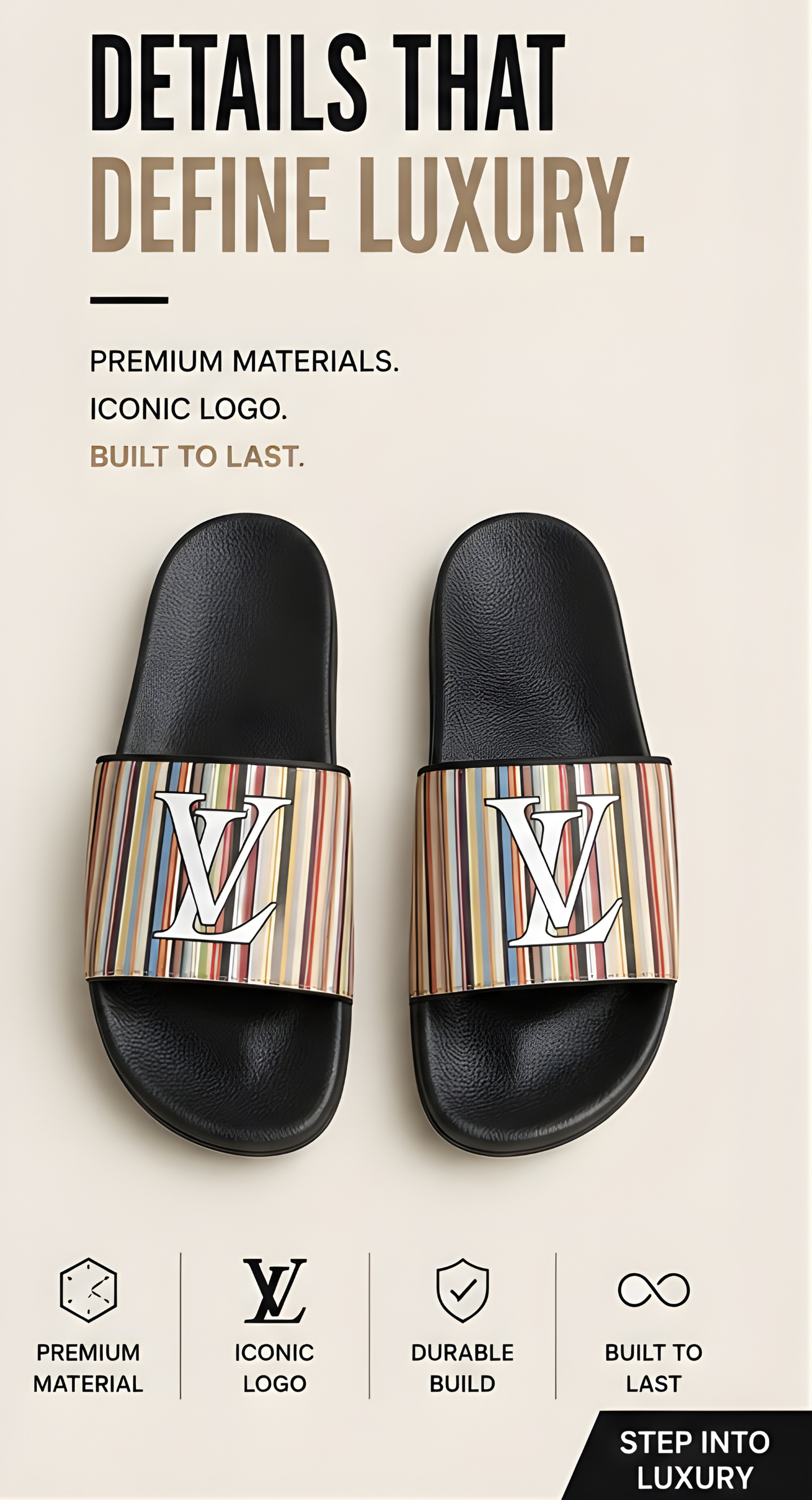 Louis Vuitton Multi Stripe Slides