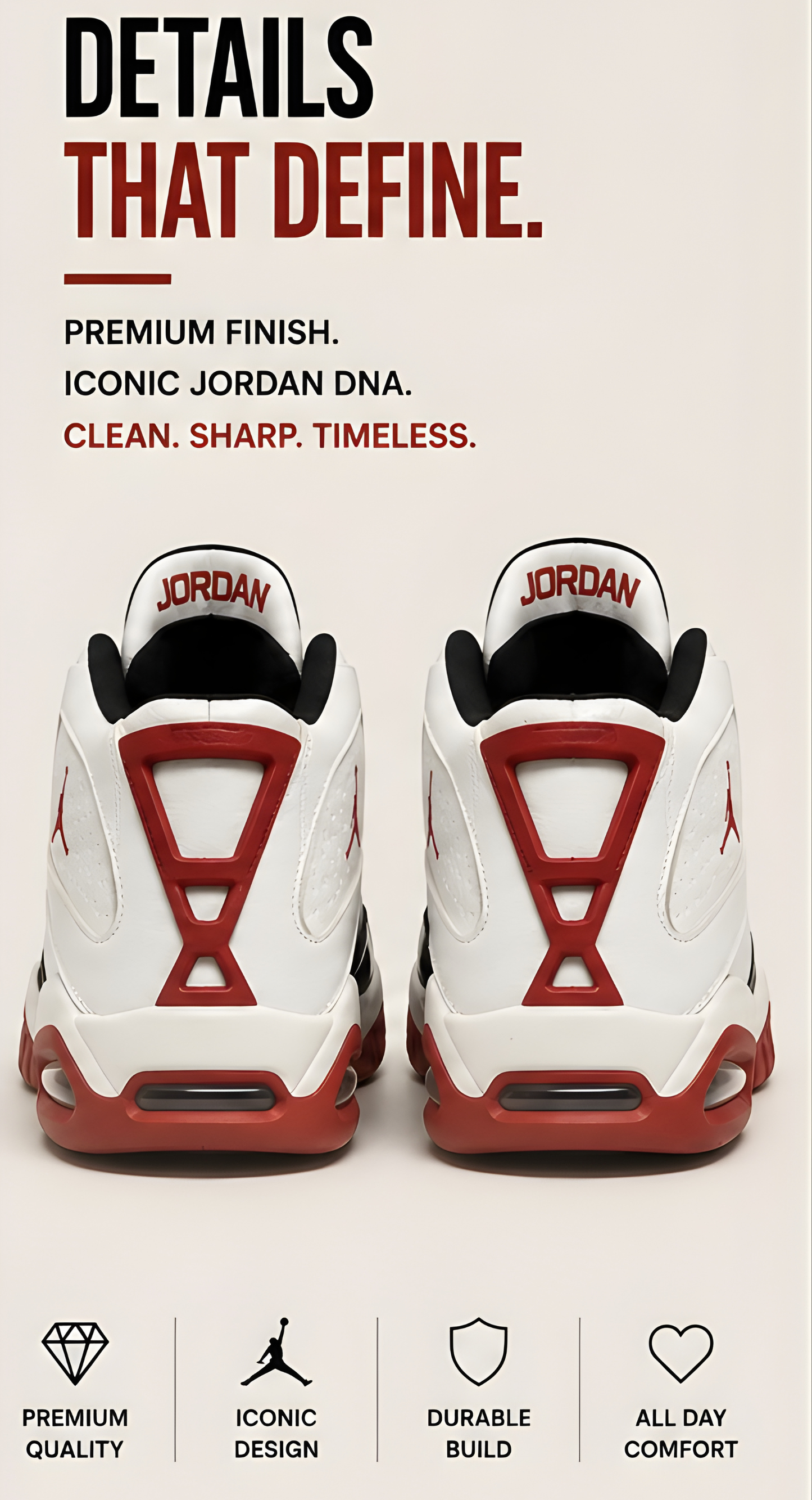 Jordan Beloyal White Red