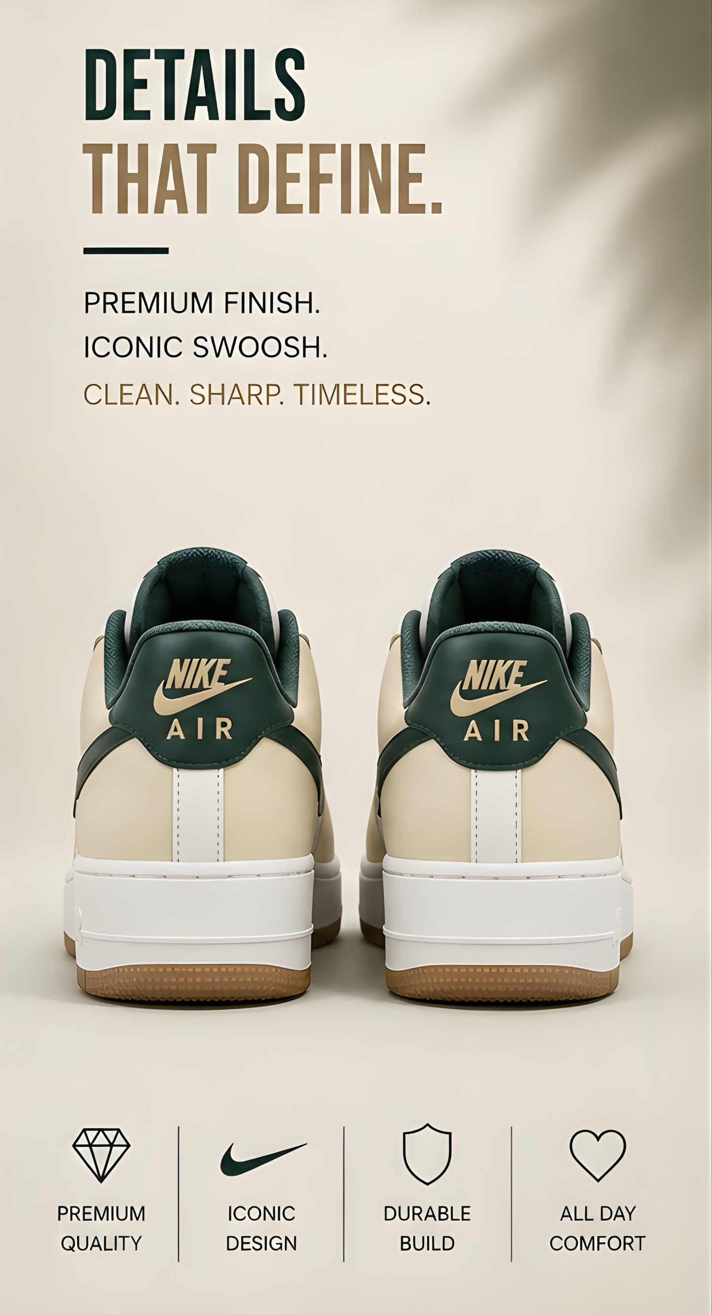 Nike Air Force Shadow Cream