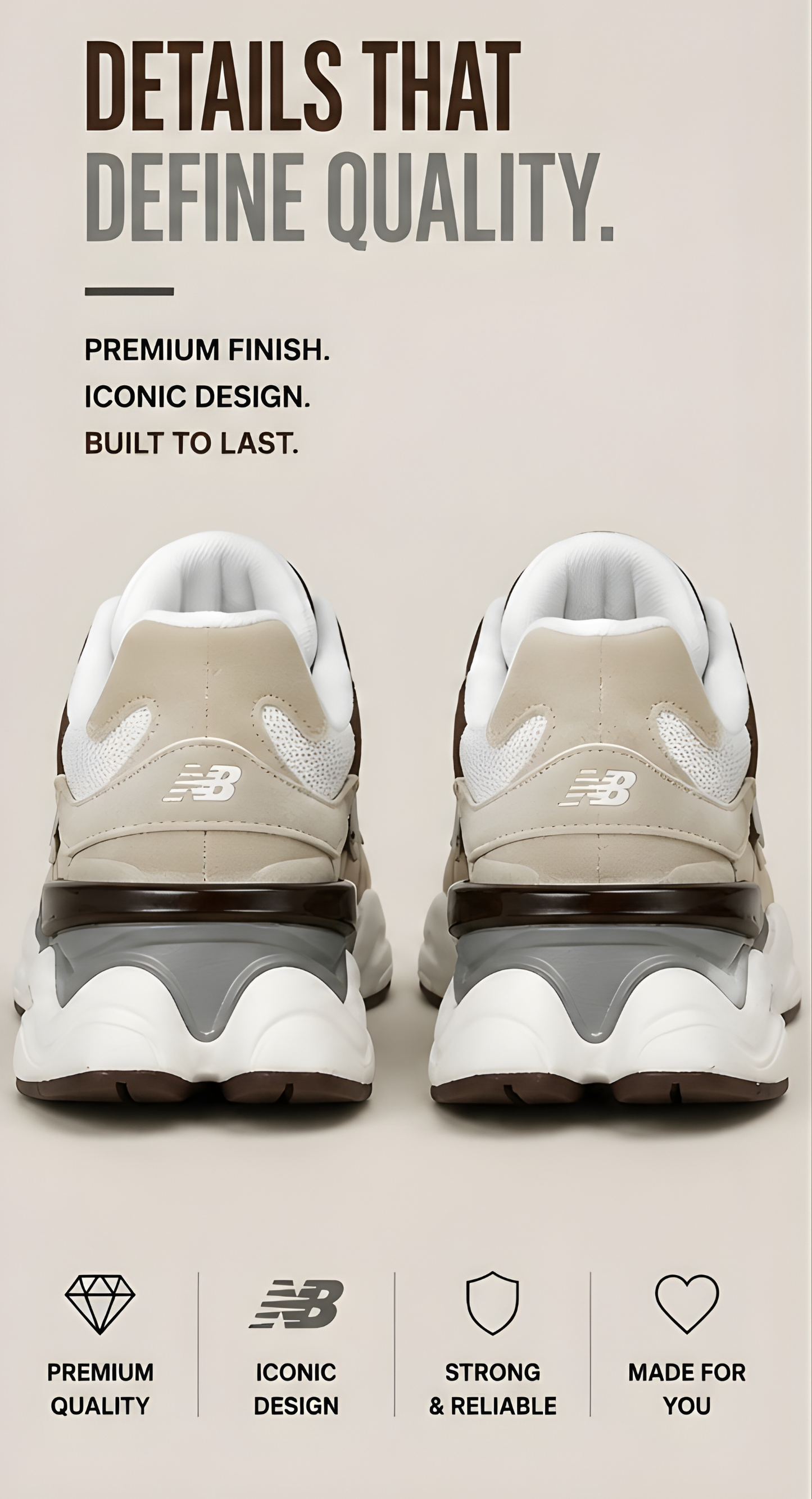 New Balance 9060 Beige Brown
