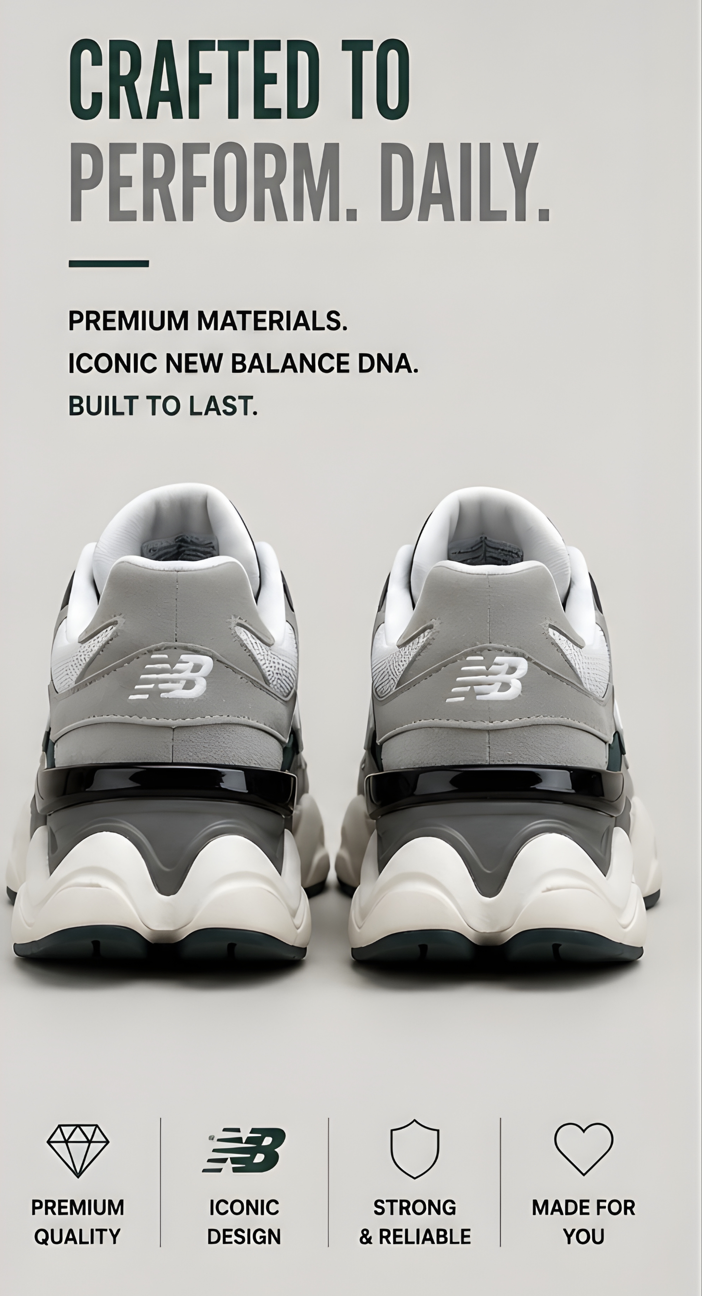 New Balance 9060 Grey/Green 2.0