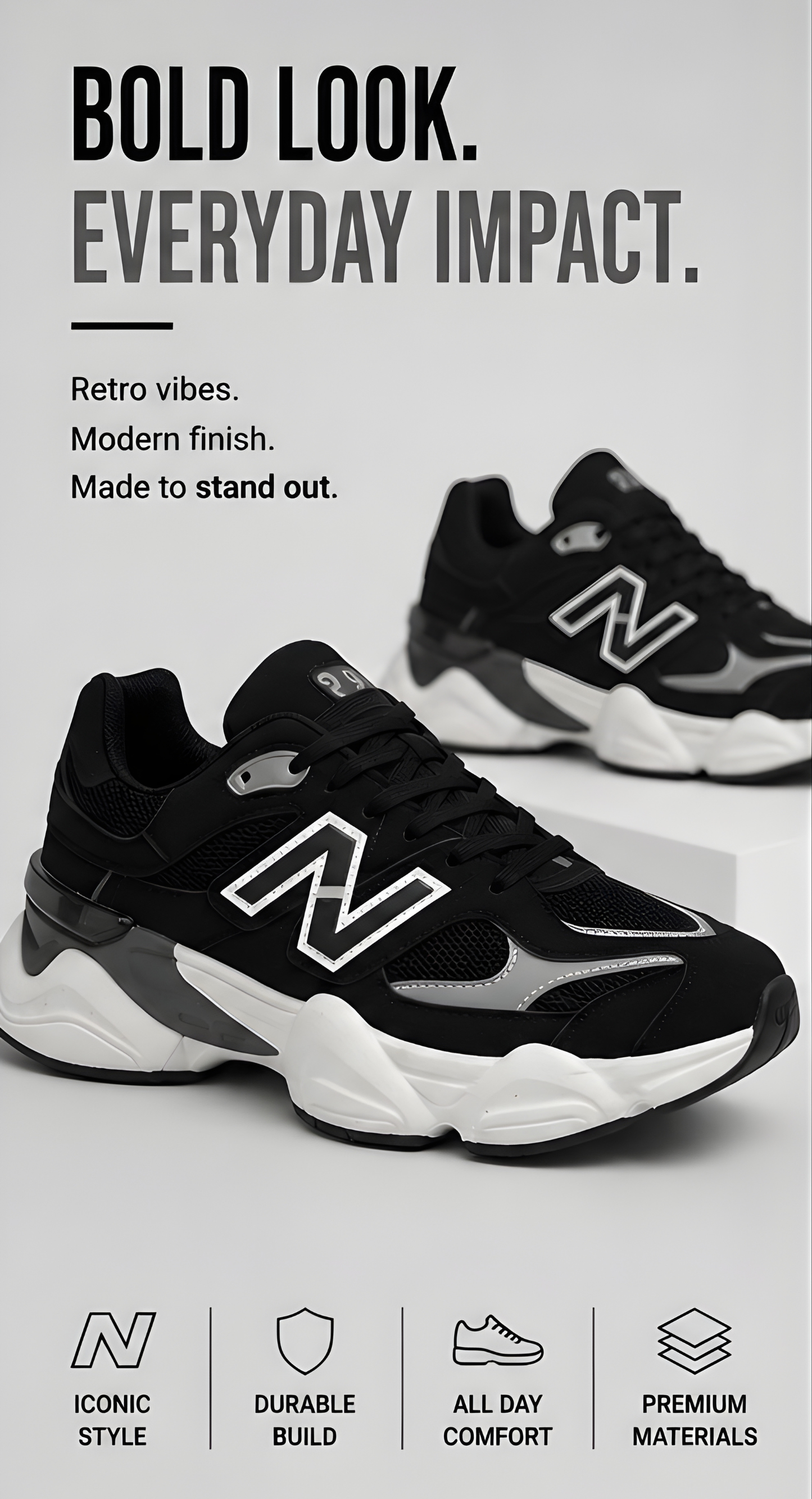 New Balance 9060 Black & White
