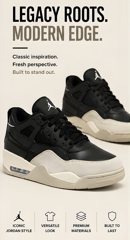Jordan 4 RM Black Light Bone