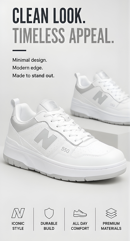 New Balance 550 Grey/White