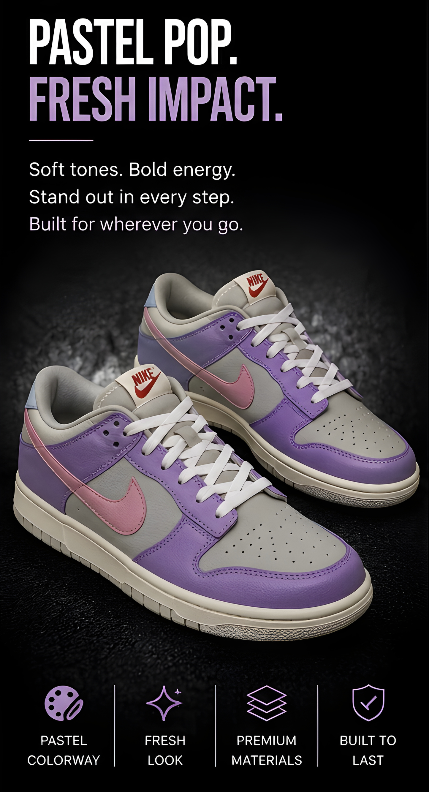 Nike Dunk Low Grey Purple