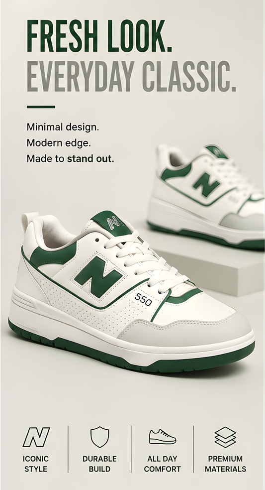 New Balance 550 Green/White
