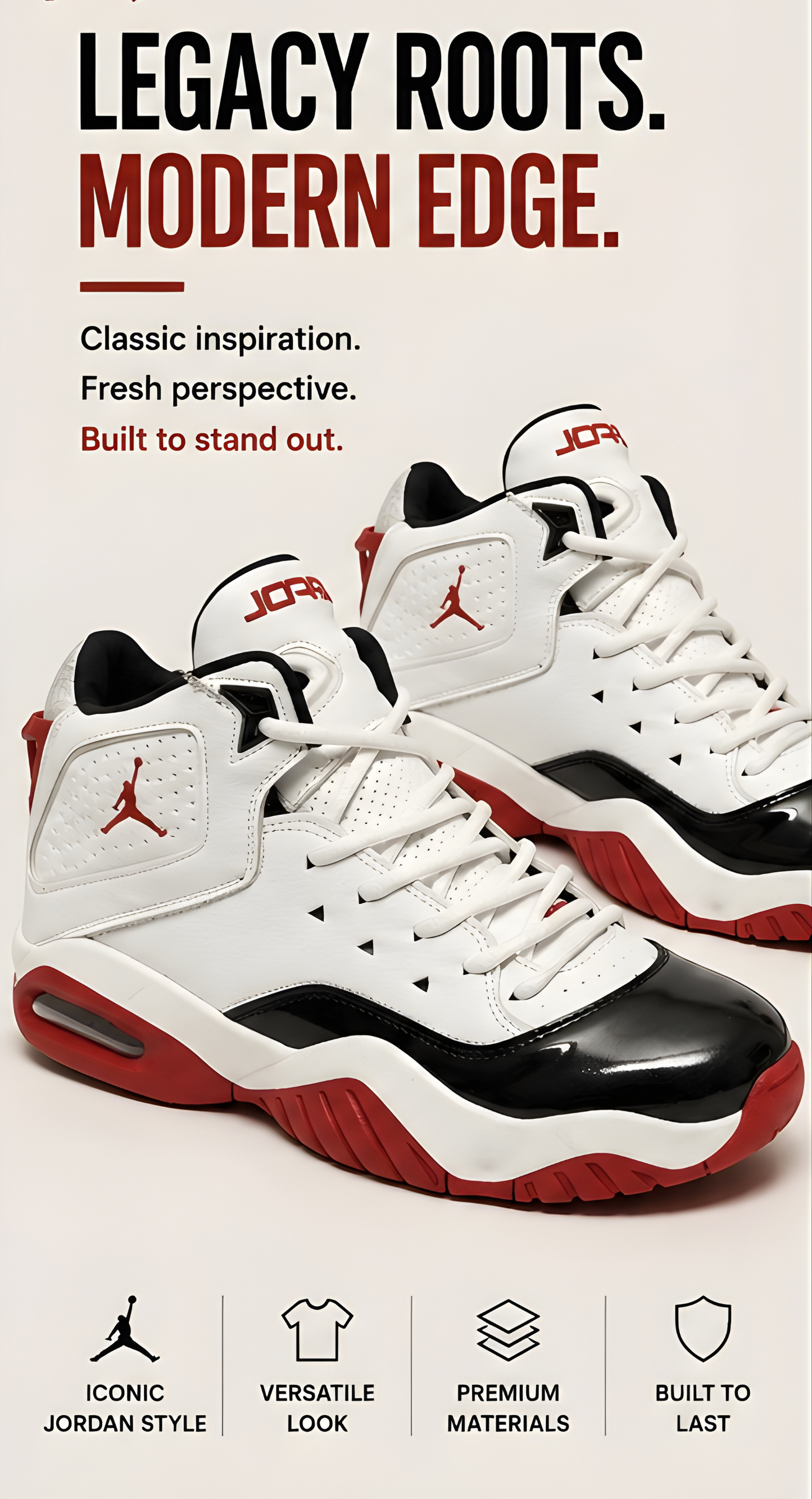Jordan Beloyal White Red