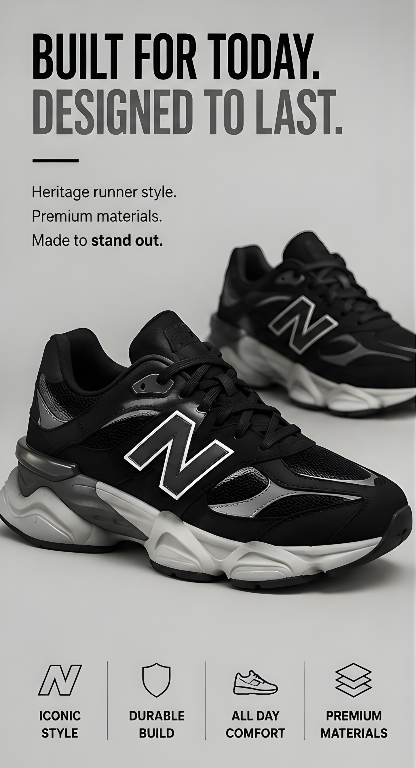 New Balance 9060 Black Grey