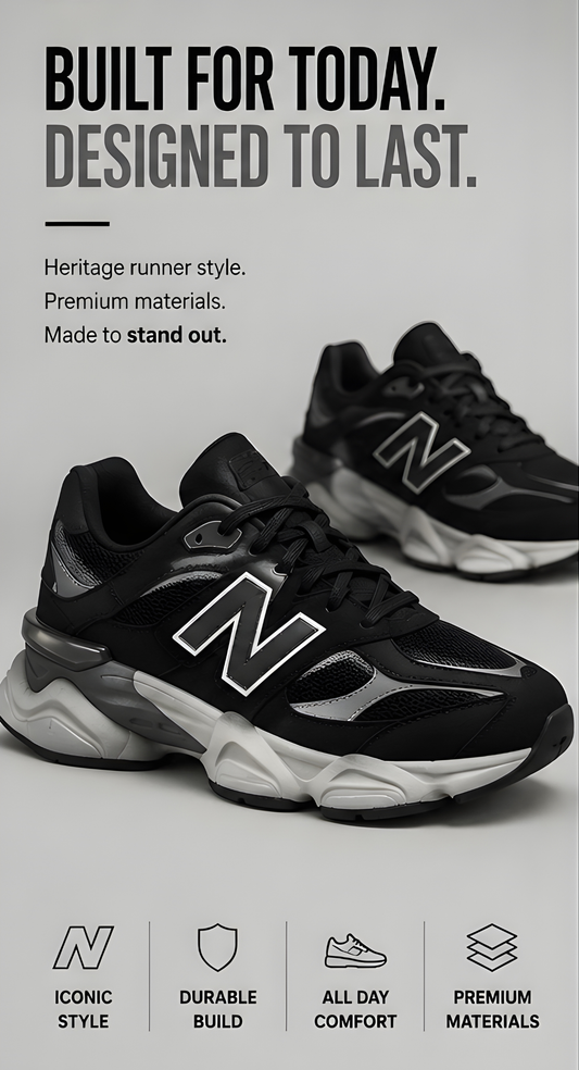 New Balance 9060 Black Grey