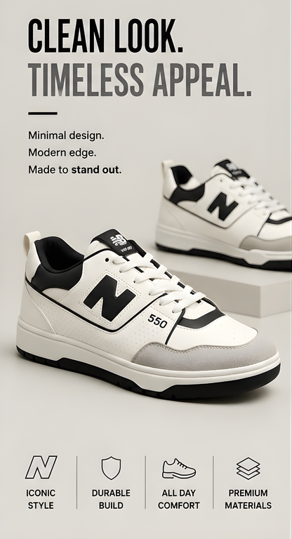 New Balance 550 Black/White
