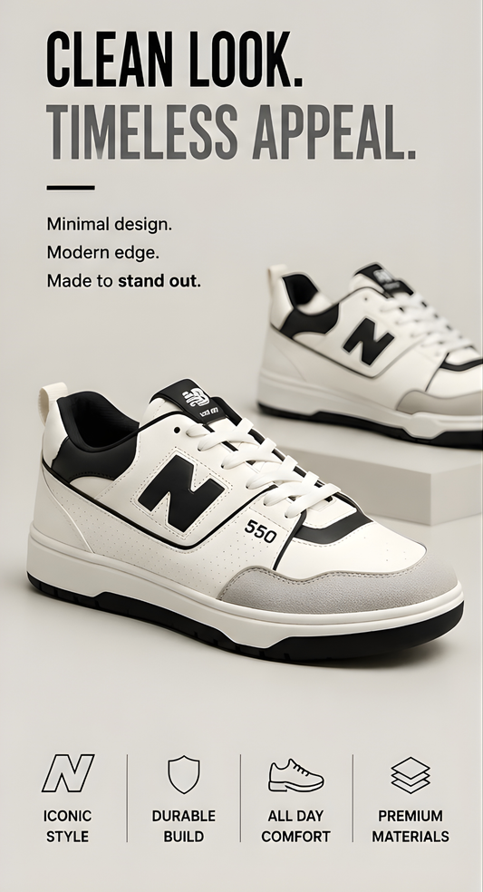New Balance 550 Black/White