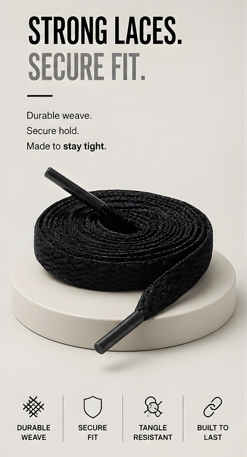 Premium Flat Shoelaces 140cm