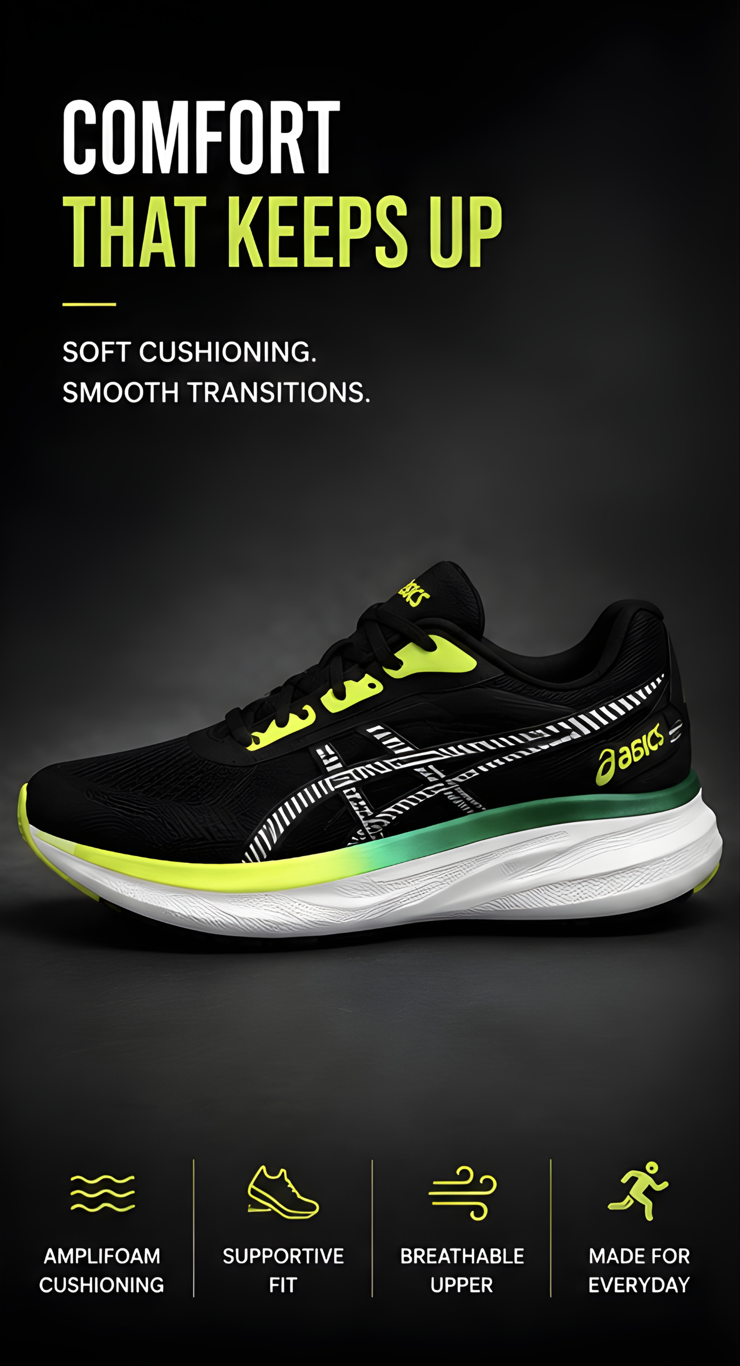 Asics Running A1 Black:Neon