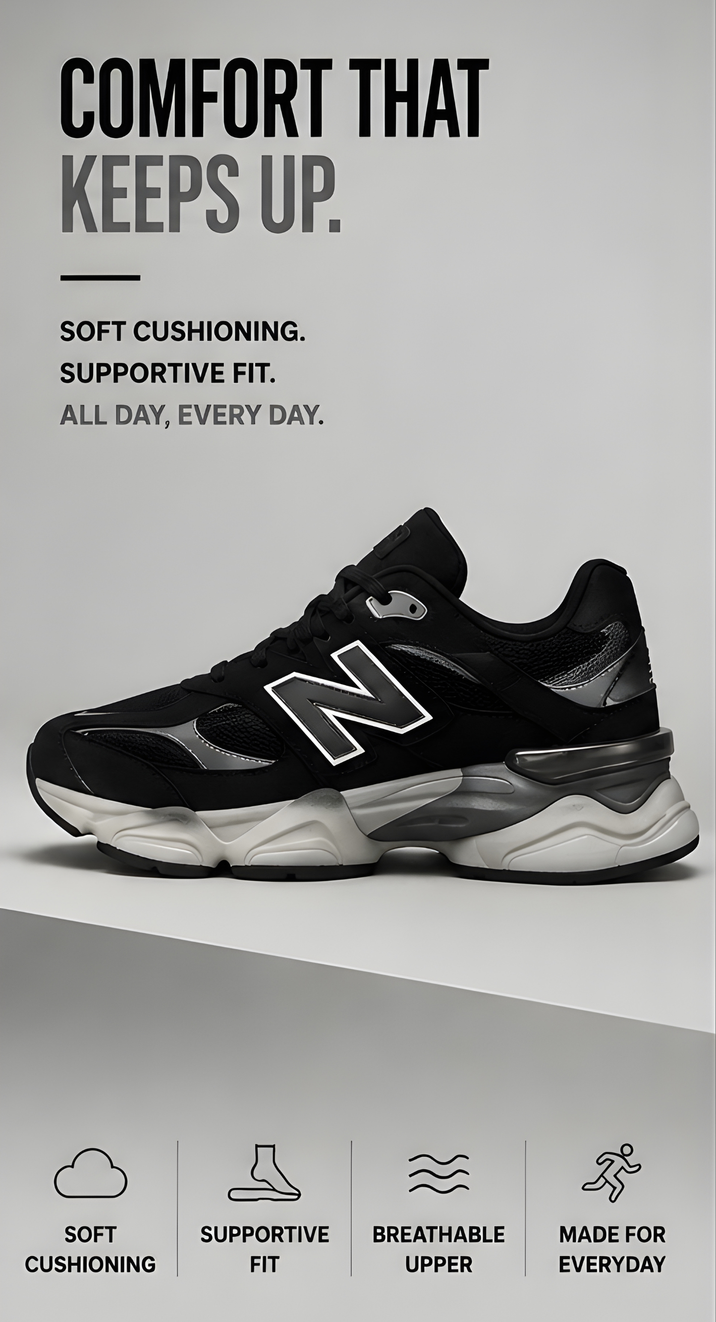 New Balance 9060 Black Grey