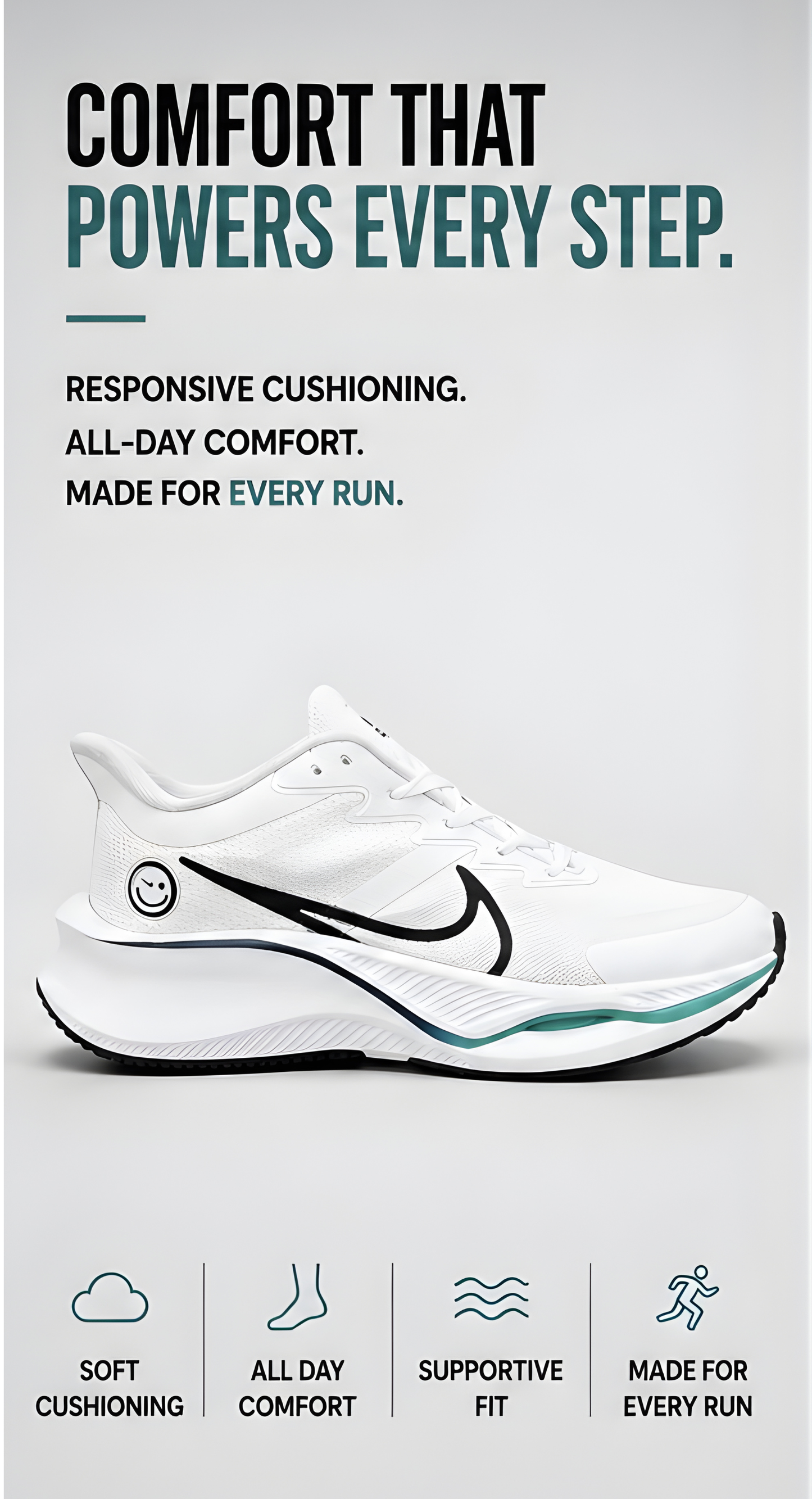 Zoom X Smiley White Multi