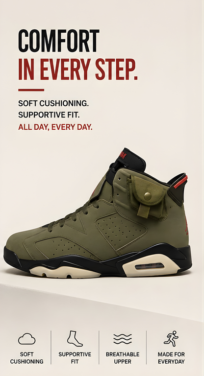 Jordan 6 x Travis Scott Olive