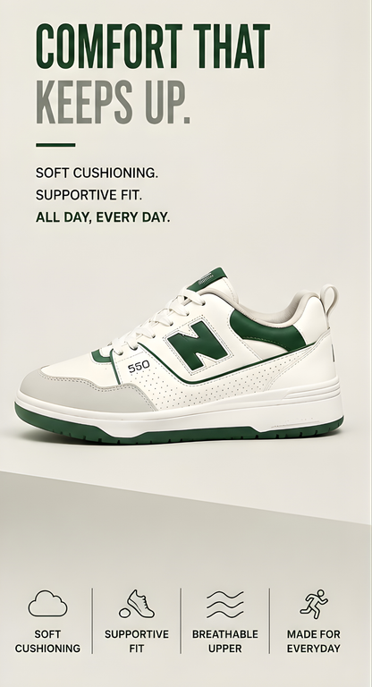 New Balance 550 Green/White