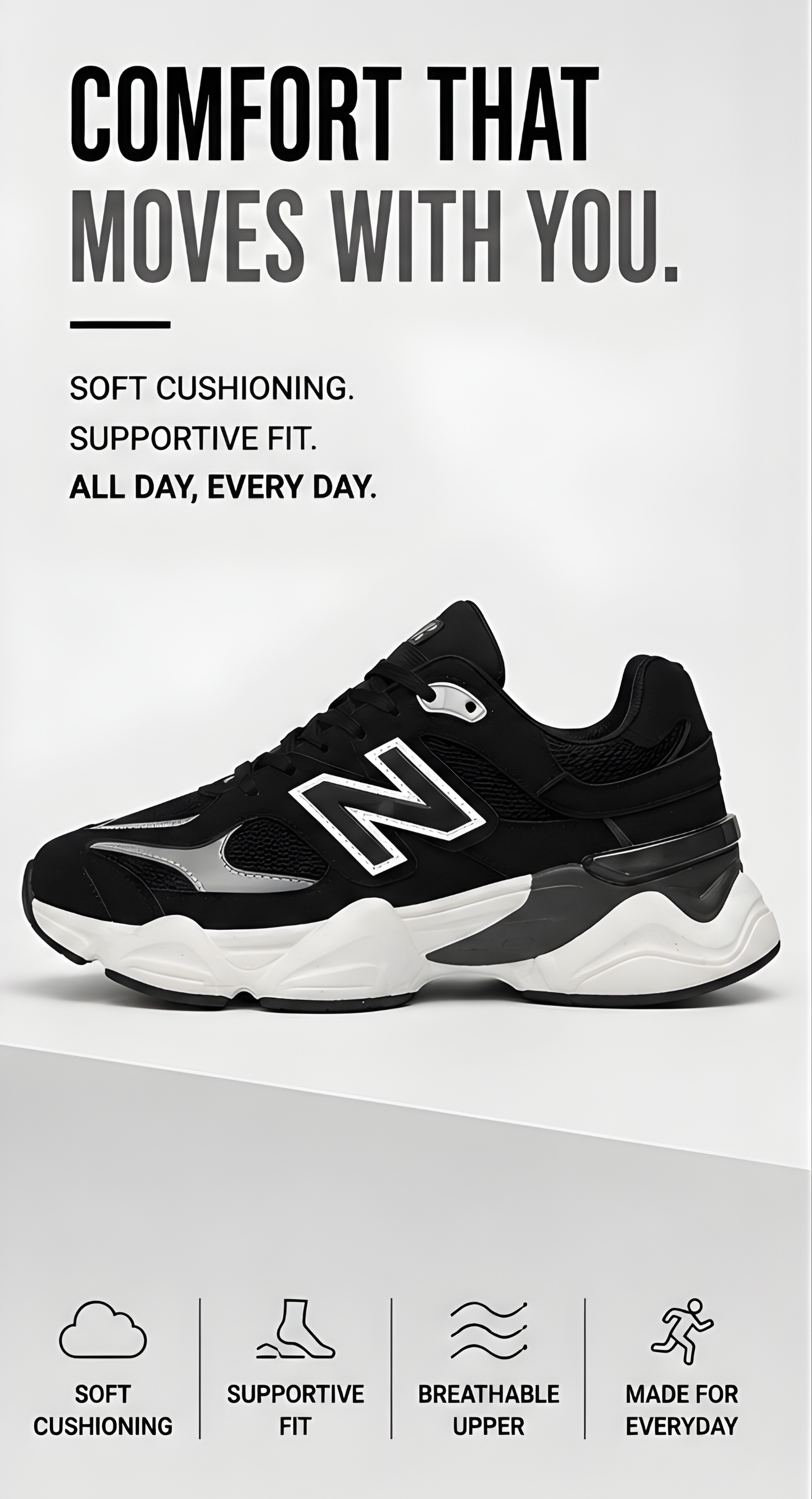 New Balance 9060 Black & White