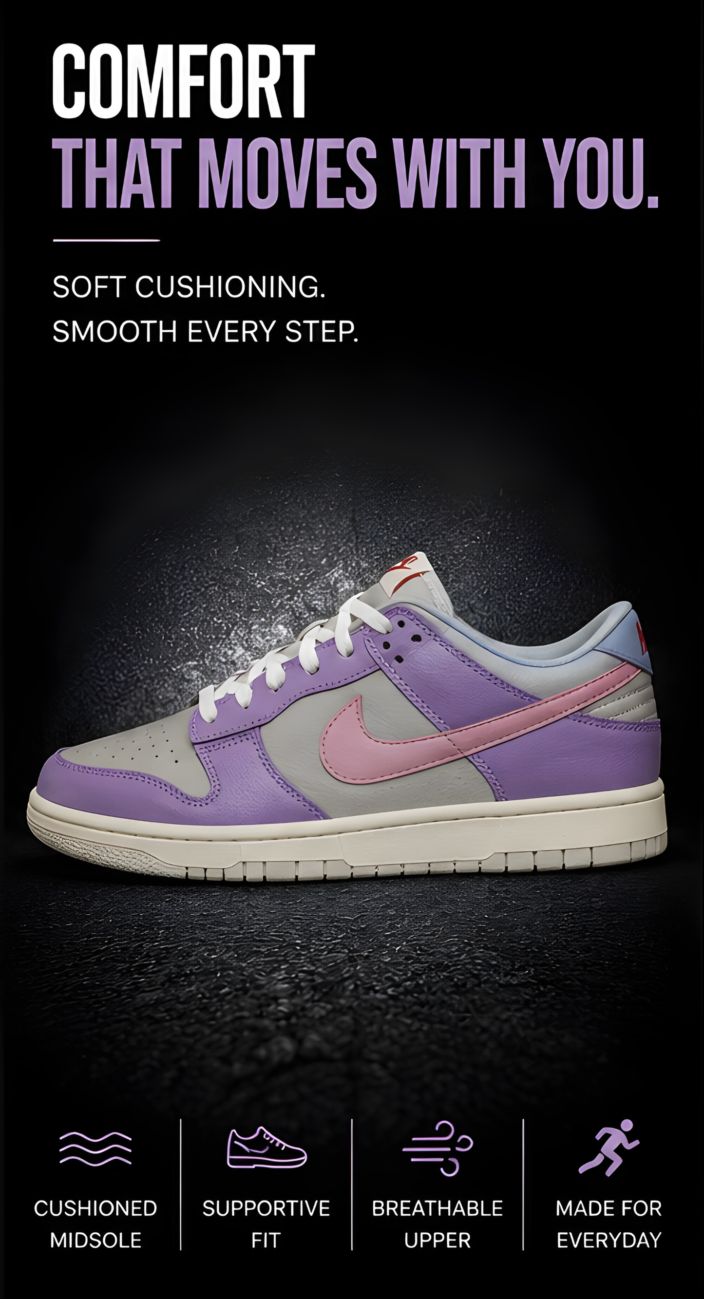 Nike Dunk Low Grey Purple
