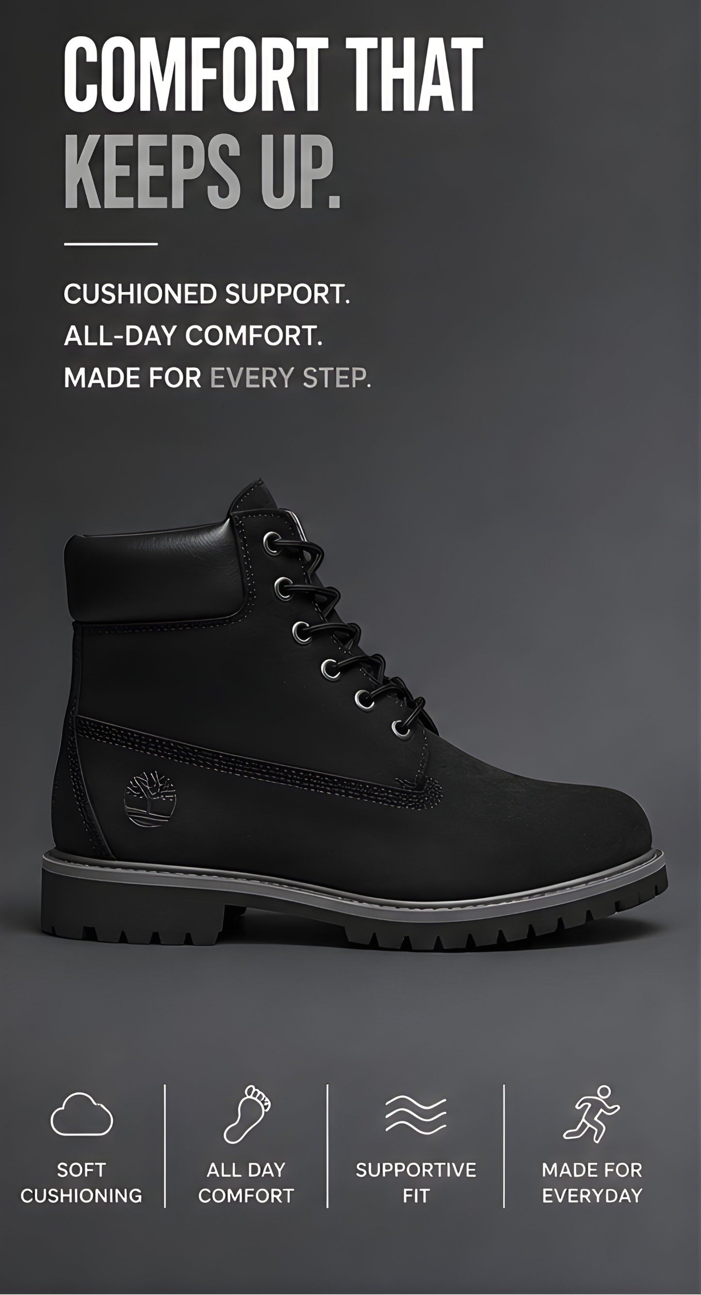 Timberland Nubuck Black/Grey