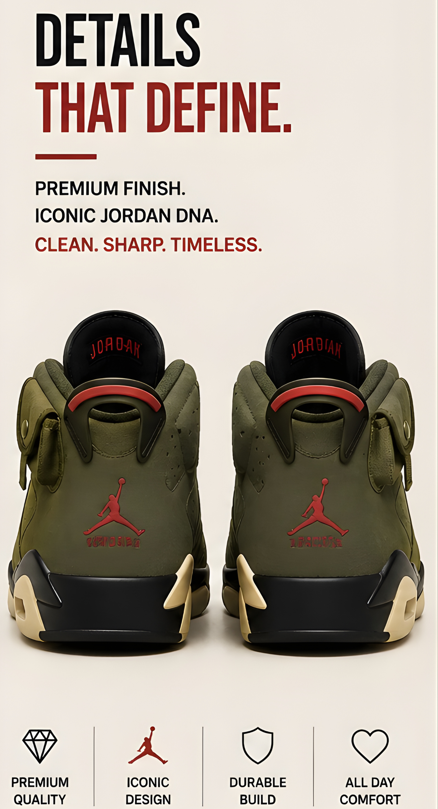 Jordan 6 x Travis Scott Olive