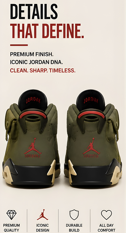 Jordan 6 x Travis Scott Olive
