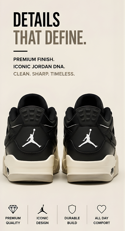 Jordan 4 RM Black Light Bone