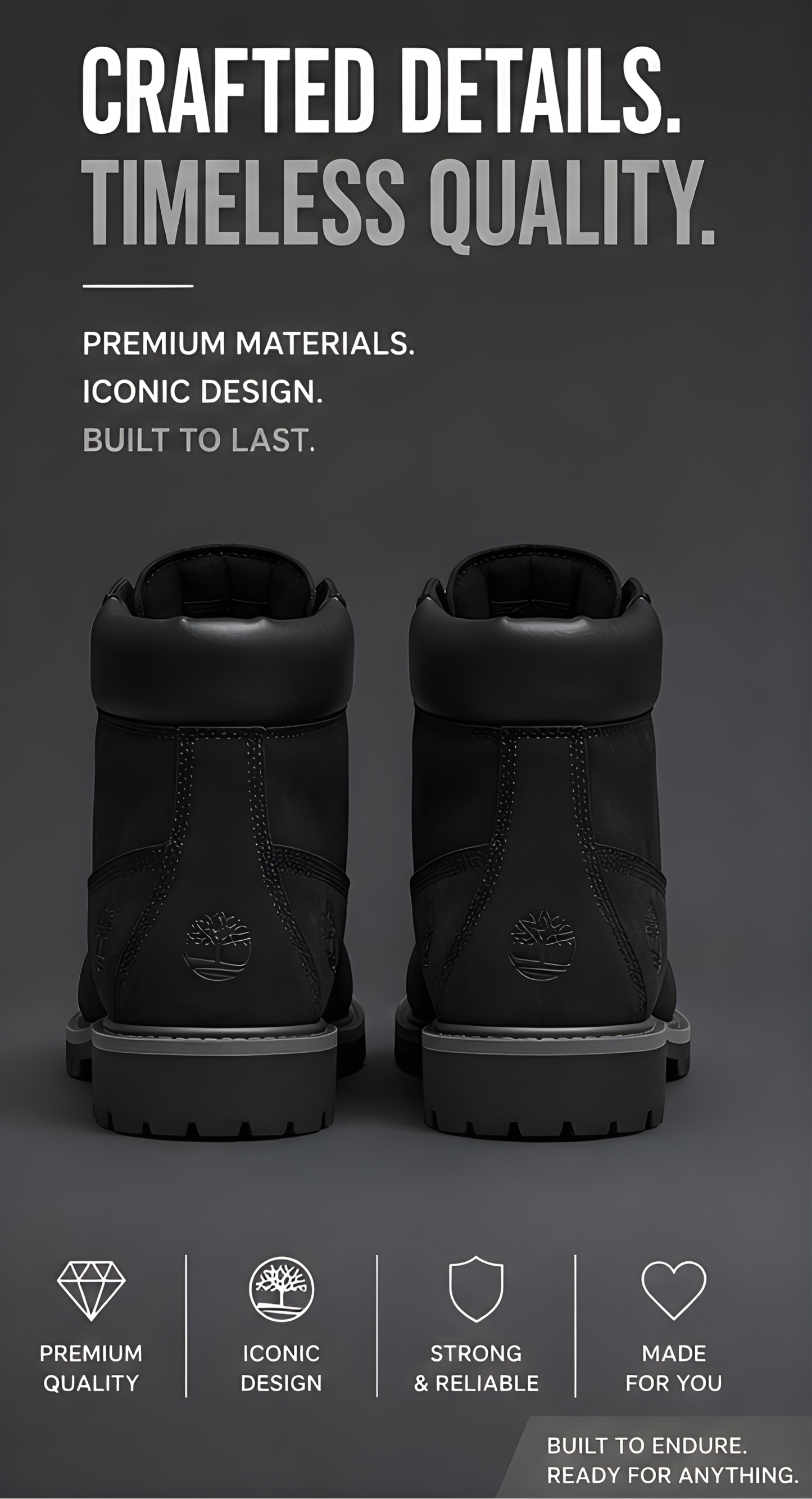 Timberland Nubuck Black/Grey