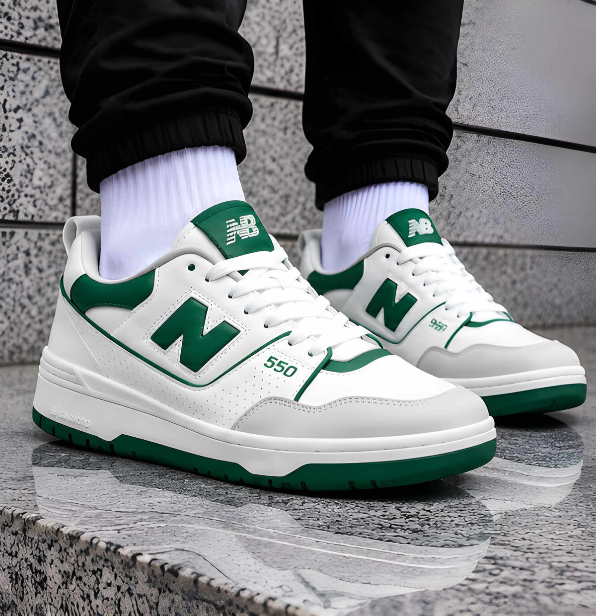 New Balance 550 Green/White