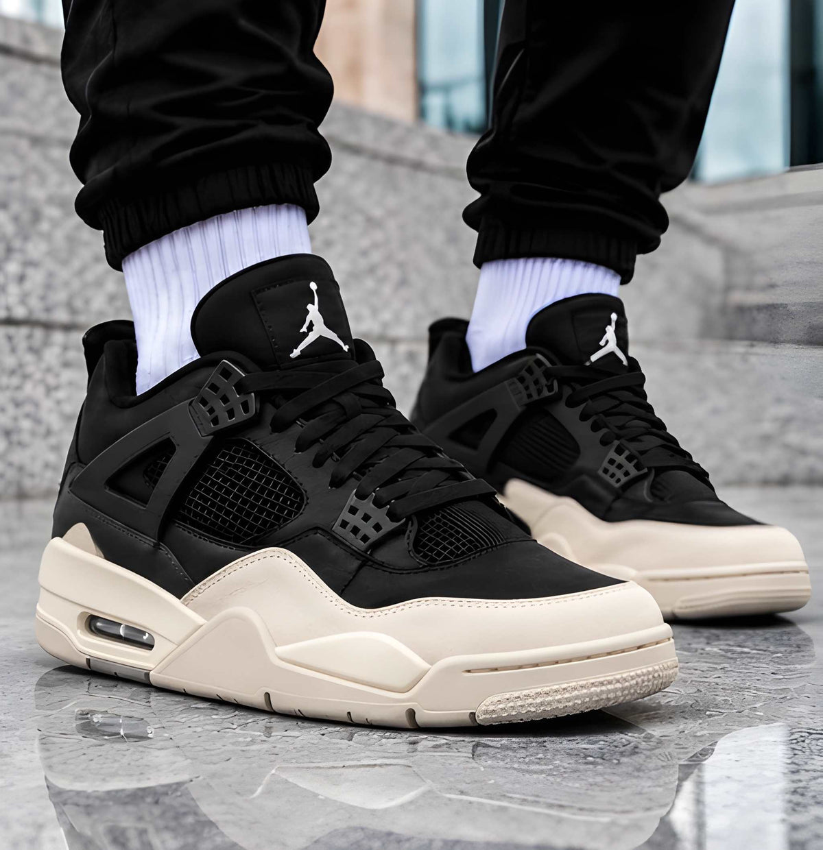 Jordan 4 RM Black Light Bone
