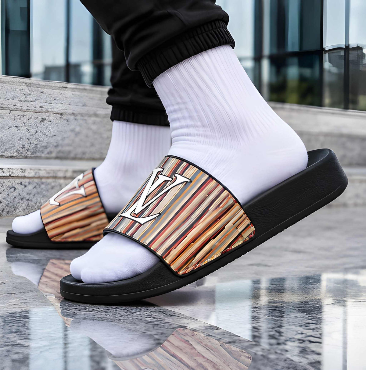 Louis Vuitton Multi Stripe Slides