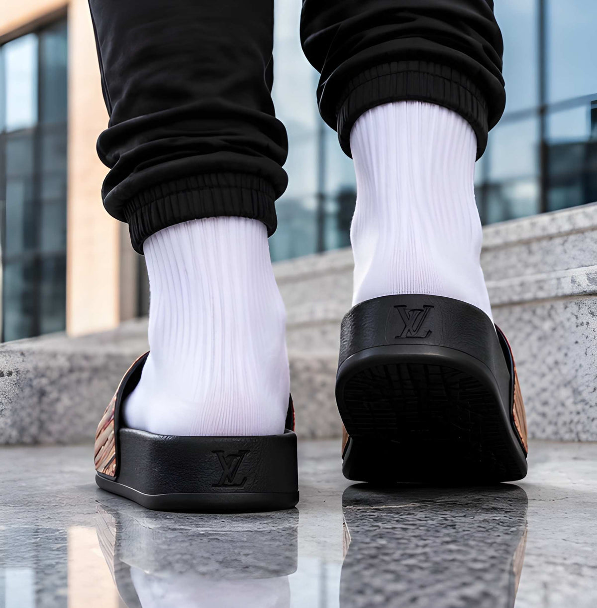 Louis Vuitton Multi Stripe Slides