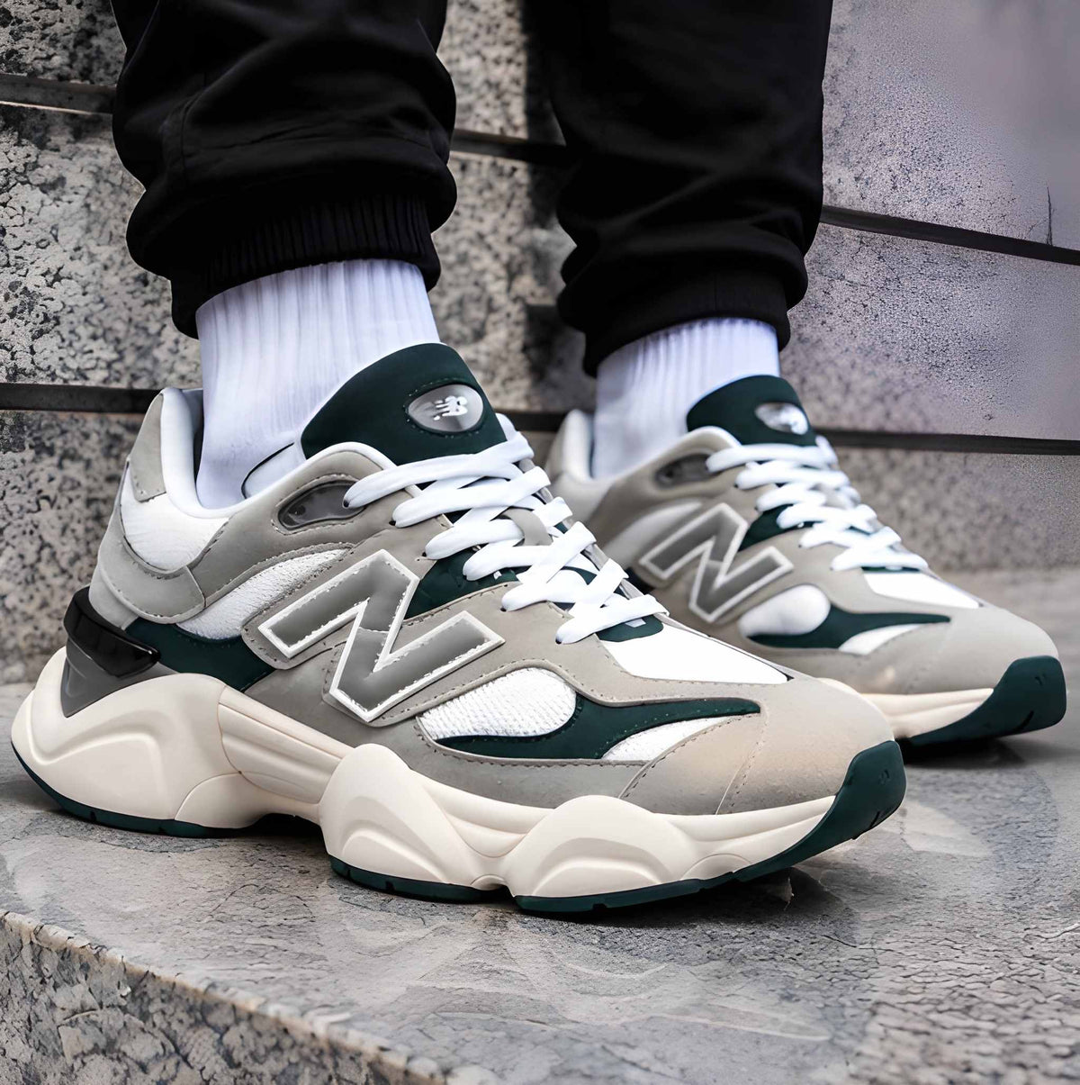 New Balance 9060 Grey/Green 2.0