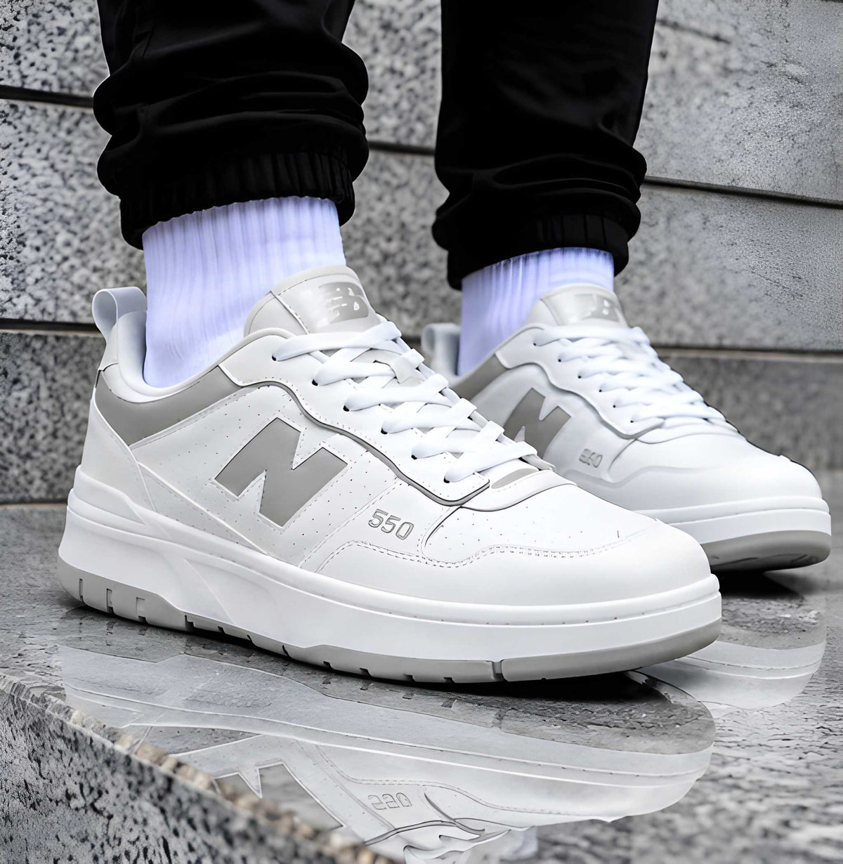 New Balance 550 Grey/White