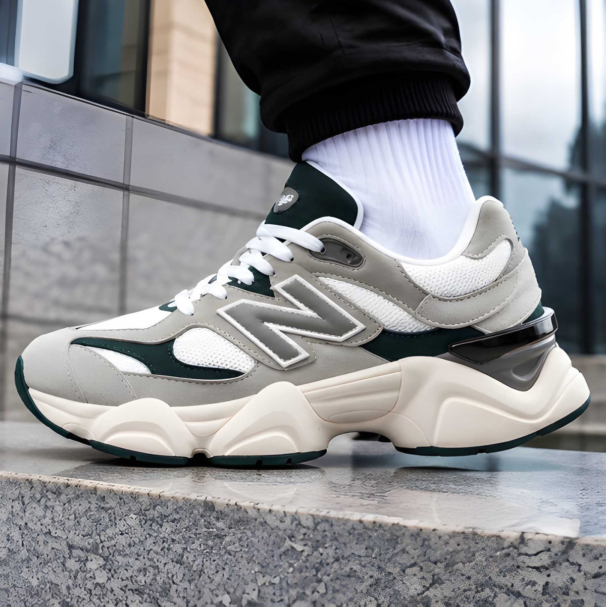 New Balance 9060 Grey/Green 2.0